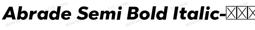 Abrade Semi Bold Italic字体转换